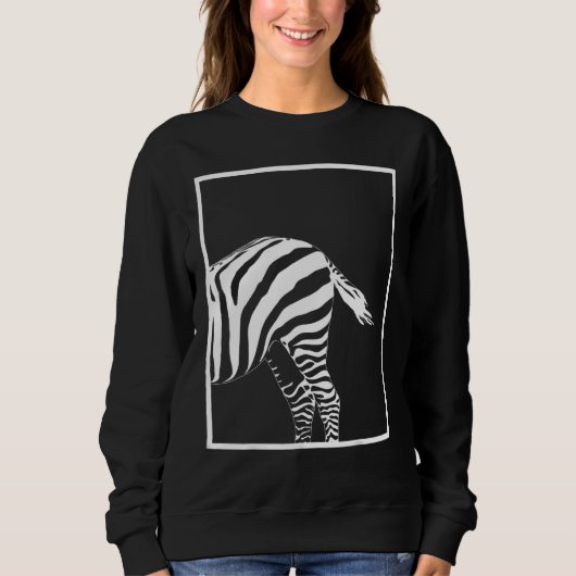 Zebra Dierenprint voor Zebra Graphic Zebra Print Trui (Voorkant)