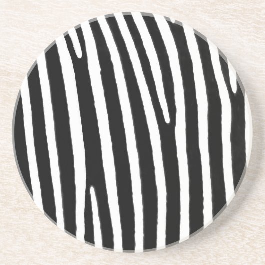 Zebra dierenprint zandsteen onderzetter (Voorkant)
