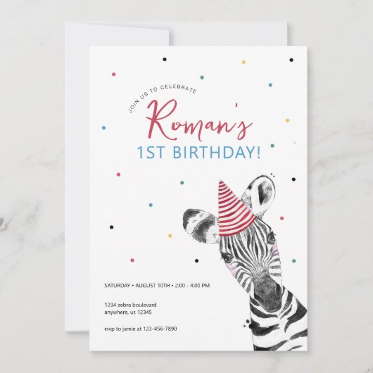 Zebra dierentuin kaart (Voorkant)