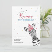 Zebra dierentuin kaart (Staand voorkant)