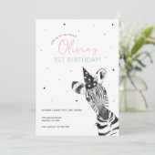 Zebra dierentuin kaart (Staand voorkant)