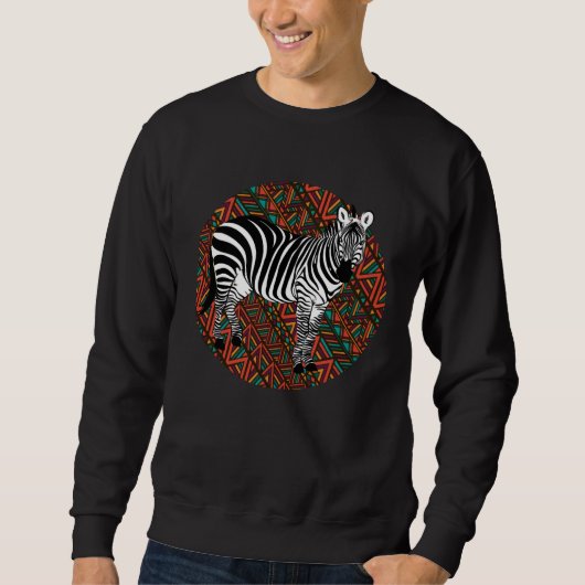 Zebra dierentuin strepen dier kostuum tropisch wi trui (Voorkant)