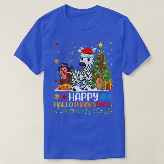 Zebra Dierenvriend Grapny Happy Zebra HelloBedankt T-shirt (Design voorkant)