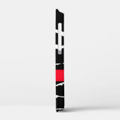 Zebra, dierlijke afdruk zwart wit en rood Case-Mate iPhone case (Achterkant / Links)