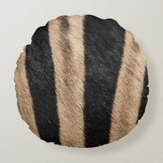 ZEBRA DIERLIJKE AFDRUKSTSTRIPE ROND KUSSEN (Voorkant)