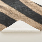 ZEBRA DIERLIJKE AFDRUKSTSTRIPE SHERPA DEKEN (3/4)