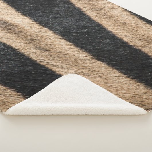 ZEBRA DIERLIJKE AFDRUKSTSTRIPE SHERPA DEKEN (3/4)