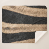 ZEBRA DIERLIJKE AFDRUKSTSTRIPE SHERPA DEKEN (Voorkant (horizontaal))