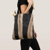 ZEBRA DIERLIJKE AFDRUKSTSTRIPE TOTE BAG (Dichtbij)