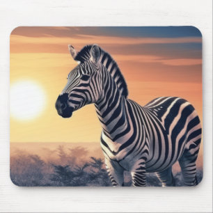 Zebra Dierlijke Wilderness Kleurrijke Wall Art Muismat
