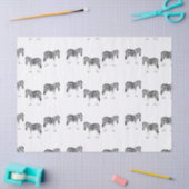 Zebra-dierpatroon op wit tissuepapier (Craft)