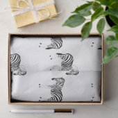 Zebra-dierpatroon op wit tissuepapier (Geschenk)