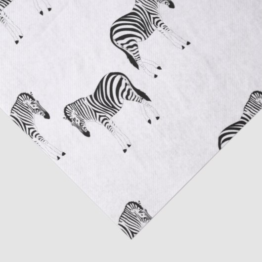 Zebra-dierpatroon op wit tissuepapier (Detail)