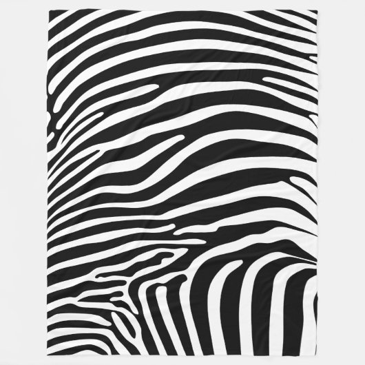 Zebra Dierprint Fleece Deken (Voorkant)