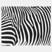 Zebra Dierprint Fleece Deken (Voorkant (Horizontaal))