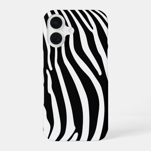 Zebra Dierprint iPhone 16 Hoesje (Achterkant)