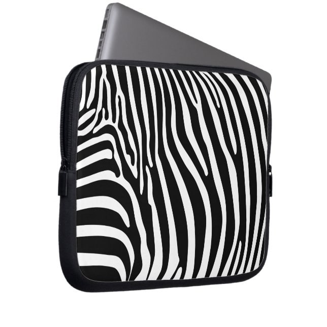 Zebra Dierprint Laptop Sleeve (Voorkant Rechts)