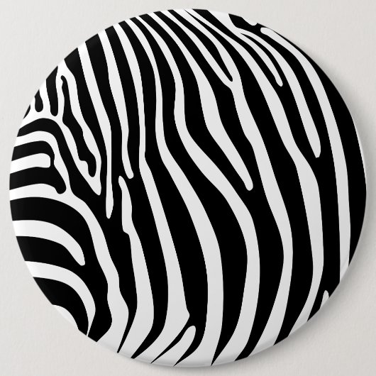 Zebra Dierprint Ronde Button 6,0 Cm (Voorkant)