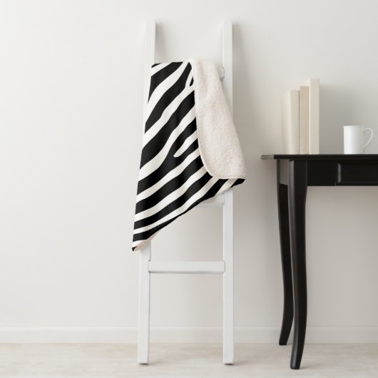 Zebra Dierprint Sherpa Deken (In situ)