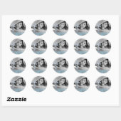 Zebra Doop Christelijk Baby shower Jongen Ronde Sticker (Vel)