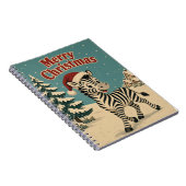 Zebra Dorpsrand Dier Kerstmis Notitieboek (Rechterzijde)