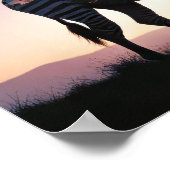 Zebra Double Exposure Animal Natuur Wilderness Art Poster (Hoek)