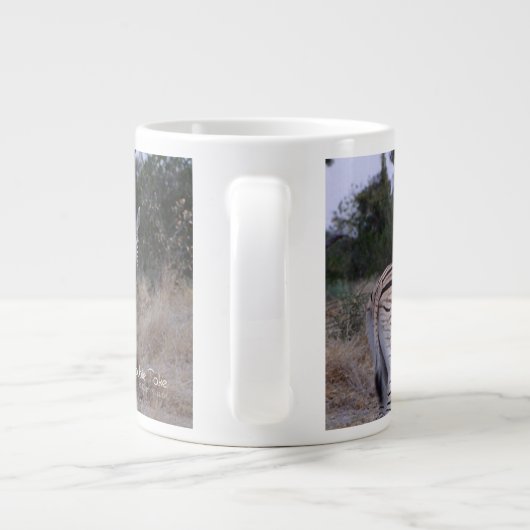 Zebra Double Take Photo Grote Koffiekop (Achterkant)