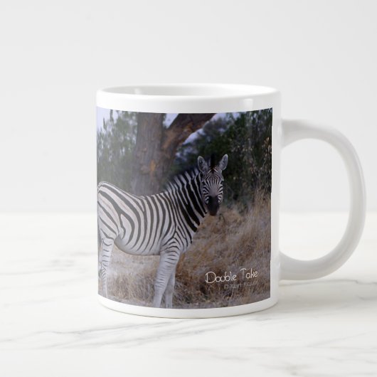 Zebra Double Take Photo Grote Koffiekop (Rechts)