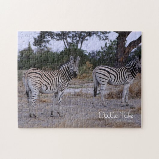 Zebra Double Take Photo Legpuzzel (Horizontaal)