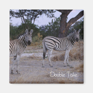 Zebra Double Take Photo Magneet