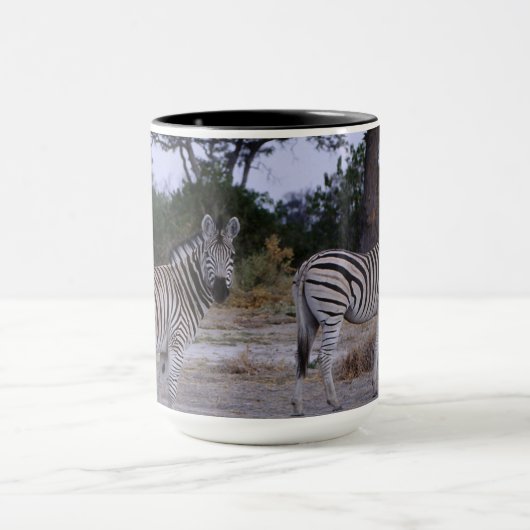 Zebra Double Take Photo Mok (Midden)