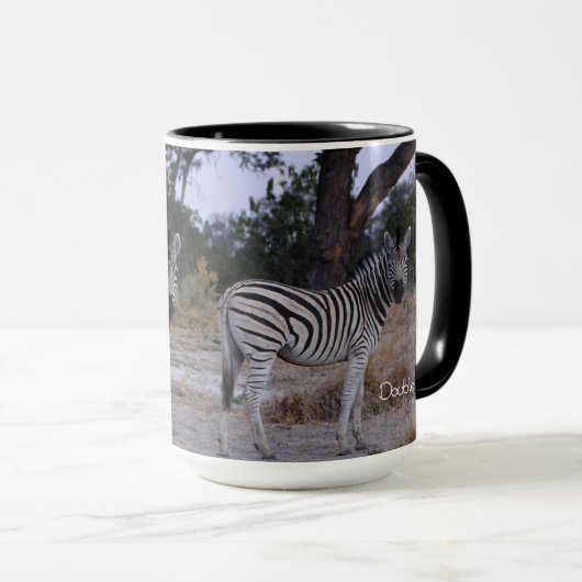 Zebra Double Take Photo Mok (Voorkant rechts)