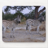 Zebra Double Take Photo Muismat (Voorkant)