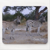 Zebra Double Take Photo Muismat (Voorkant)