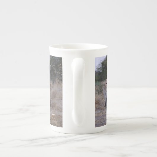 Zebra Double Take Photo Porselein Kop (Achterkant)