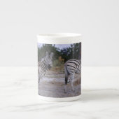 Zebra Double Take Photo Porselein Kop (Voorkant)