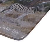 Zebra Double Take Photo Snijplank (Hoek)