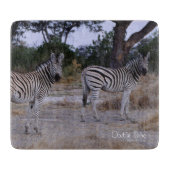 Zebra Double Take Photo Snijplank (Voorkant)