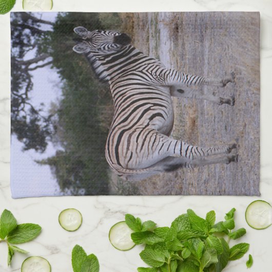 Zebra Double Take Photo Theedoek (Gevouwen)