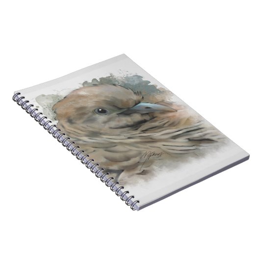 Zebra Dove Watercolor  Notitieboek (Rechterzijde)