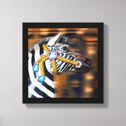 Zebra draaimolen Canvasserie 20 Canvas Afdruk (Voorkant)