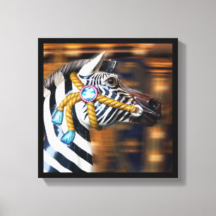 Zebra draaimolen Canvasserie 20 Canvas Afdruk