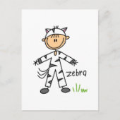 Zebra Dress-up T-shirts en cadeautjes Briefkaart (Voorkant)