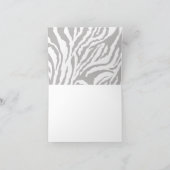 Zebra Druk {Roze} Leeg Dank u Kaart (Binnen)