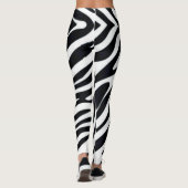Zebra Eén Klassieke Leggings voor de Mode van het  (Achterkant)