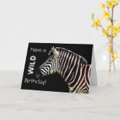 Zebra - Een wilde verjaardag! Kaart (Gele Bloem)