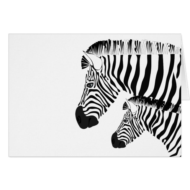 Zebra en baby (Voorkant Horizontaal)