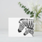 Zebra en baby briefkaart (Staand voorkant)