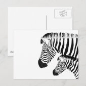 Zebra en baby briefkaart (Voorkant / Achterkant)