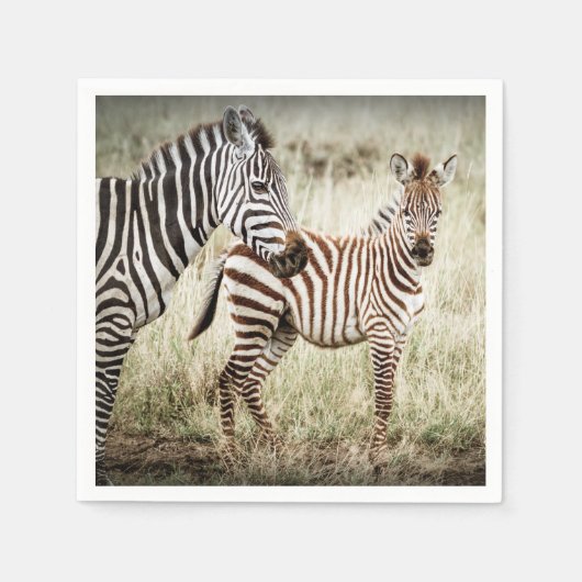 Zebra en Baby servetten (Voorkant)
